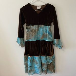 NADIA BROWN & BLUE BOHEMIAN DRESS